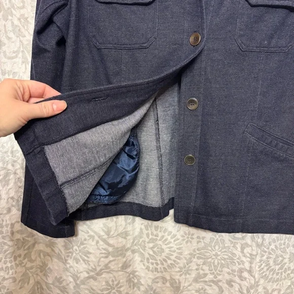 Women’s Choices Brand Faux Denim Blazer Style Jacket, Stretchy, Size L / Large - Picture 3 of 6